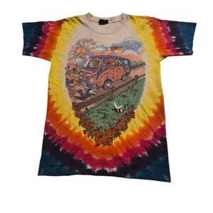 Liquid Blue Multicolor Tie-Dye Graphic Tee